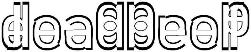 Ambigram for deadbeef in Bahnschrift